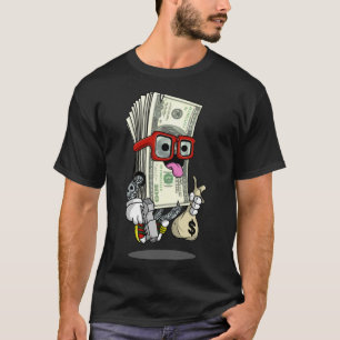 Hip Hop Dope Swag Rap Lover Gaben Funny Cash Stape T-Shirt