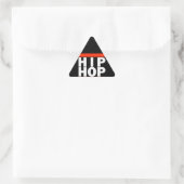HIP HOP! DREIECKIGER AUFKLEBER (Tasche)
