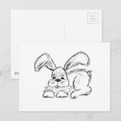 Hip Hop, ein Hasen Postkarte (Vorne/Hinten)