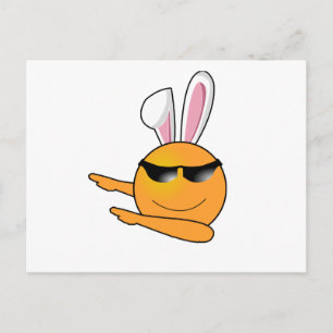 Hip Hop Emoji Egg Bunny Easter Kids Adult Feiertagspostkarte