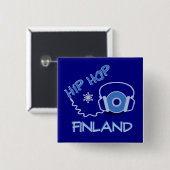 Hip Hop Finnland Schaltfläche Button (Vorne & Hinten)