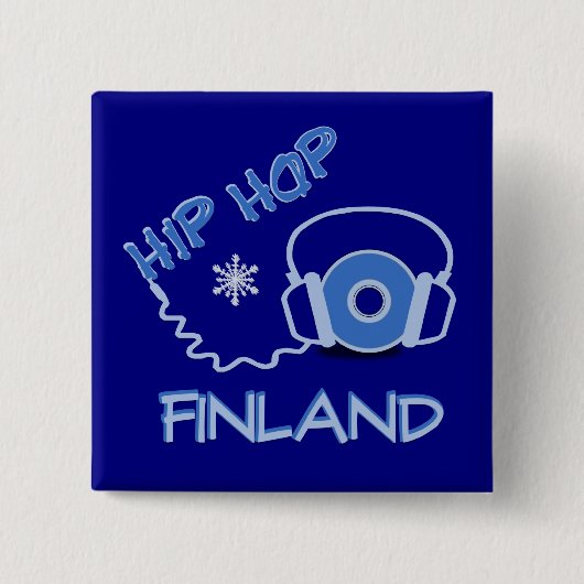 Hip Hop Finnland Schaltfläche Button (Vorderseite)