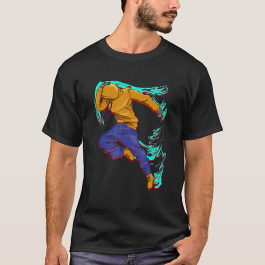 Hip Hop Freestyle Breakdance Old School T-Shirt (Vorderseite)