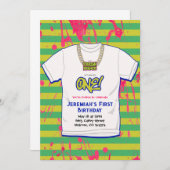 Hip Hop Fresh 1. Geburtstag Einladung (Vorne/Hinten)