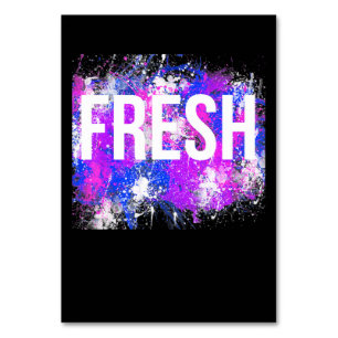 Hip Hop Fresh Old School Rap Urban Slang Tischnummer