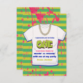 Hip Hop Fresh One mit Foto Danke Einladung (Vorne/Hinten)