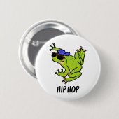 Hip Hop Funny Hopping Frog Puff Button (Vorne & Hinten)
