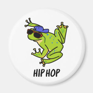Hip Hop Funny Hopping Frog Puff Magnet