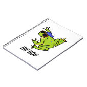 Hip Hop Funny Hopping Frog Puff Notizblock (Linke Seite)