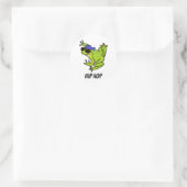 Hip Hop Funny Hopping Frog Puff Runder Aufkleber (Tasche)