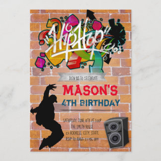 Hip-Hop-Geburtstagsfeier Einladung