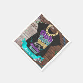 Hip Hop Gender Offenbarung Napkins Lila und Aquama Serviette (Ecke)