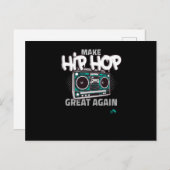 Hip Hop Gift Make Hip Einladungspostkarte (Vorne/Hinten)