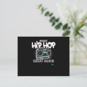 Hip Hop Gift Make Hip Einladungspostkarte (Stehend Vorderseite)