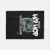 Hip Hop Gift Make Hip Fleecedecke (Vorderseite (Horizontal))
