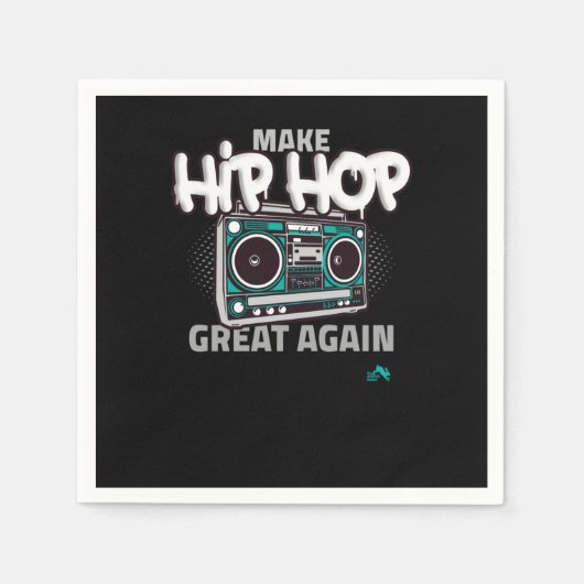 Hip Hop Gift Make Hip Serviette (Vorderseite)