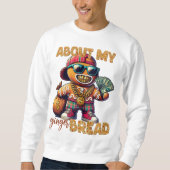 Hip Hop Gingerbread Mann Funny Urban Weihnachten Sweatshirt (Vorderseite)