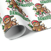 Hip Hop Gingerbread Mann Swag Weihnachten Geschenkpapier (Rolleneckpunkt)