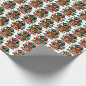 Hip Hop Gingerbread Mann Swag Weihnachten Geschenkpapier (Ecke)