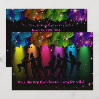 Hip Hop Girl Bachelorette individuelle Einladung