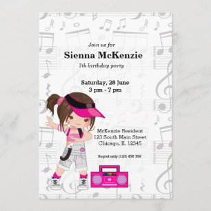 Hip Hop Girl Einladung