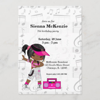 Hip Hop Girl Einladung