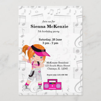 Hip Hop Girl Einladung