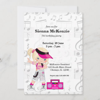 Hip Hop Girl Einladung