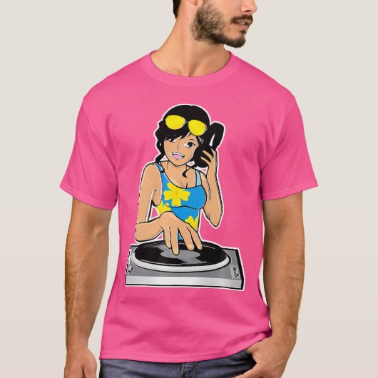 Hip Hop Girl Inspiration Dj T-Shirt (Vorderseite)