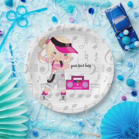Hip Hop Girl Pappteller (Party)
