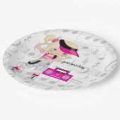 Hip Hop Girl Pappteller (Schrägansicht)