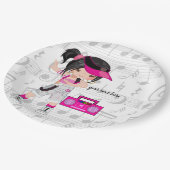 Hip Hop Girl Pappteller (Schrägansicht)