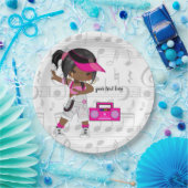 Hip Hop Girl Pappteller (Party)