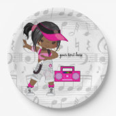 Hip Hop Girl Pappteller (Vorderseite)