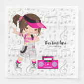Hip Hop Girl Serviette (Vorderseite)