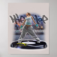 Hip Hop Girl Tänzer drucken