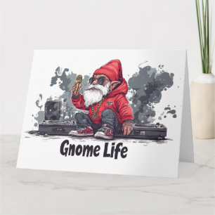 Hip Hop Gnome Illustration - Gnome Life Karte