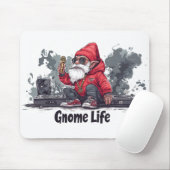 Hip Hop Gnome Illustration - Gnome Life Mousepad (Mit Mouse)