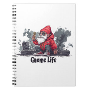 Hip Hop Gnome Illustration - Gnome Life Notizblock