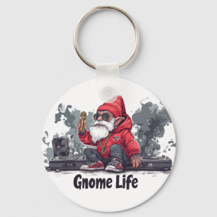 Hip Hop Gnome Illustration - Gnome Life Schlüsselanhänger