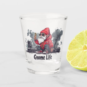 Hip Hop Gnome Illustration - Gnome Life Schnapsglas