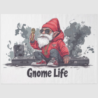 Hip Hop Gnome Illustration - Gnome Life Seidenpapier