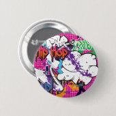 Hip Hop Graffiti Button (Vorne & Hinten)