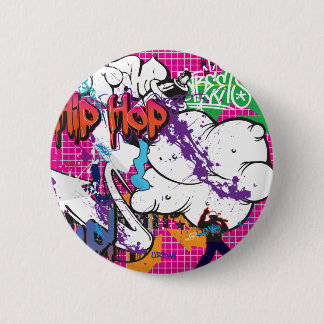 Hip Hop Graffiti Button