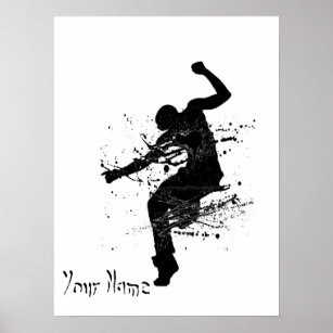Hip Hop Graffiti Dancer Personalisiert Poster