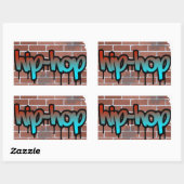 Hip Hop Graffiti-Design Rechteckiger Aufkleber (Blatt)