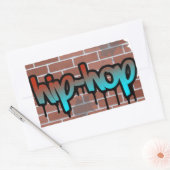 Hip Hop Graffiti-Design Rechteckiger Aufkleber (Umschlag)
