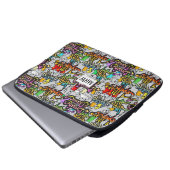 Hip Hop Graffiti individuelle Laptop-Ärmel Laptopschutzhülle (Vorne Knopf)