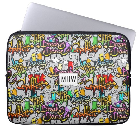 Hip Hop Graffiti individuelle Laptop-Ärmel Laptopschutzhülle (Vorderseite)