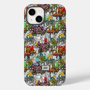 Hip Hop Graffiti individuelles Monogramm iPhone 14 Hülle
